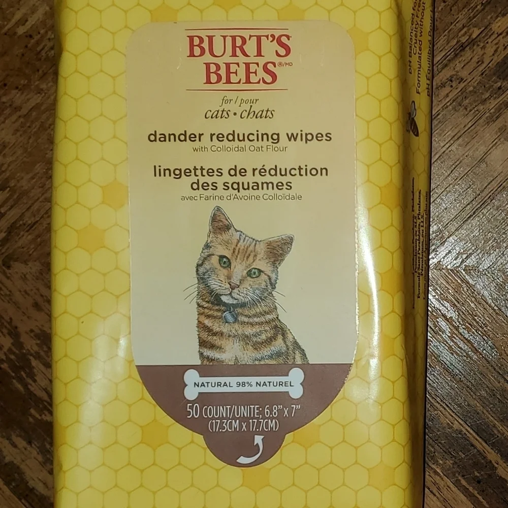 Burts Bees Dander Reducing Cat Wipes